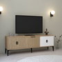 Hanah Home Neva 3502 Soporte para TV Roble y Blanco